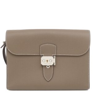エルメス HERMES クラッチバッグ クラッチバッグ サック ア デペッシュ 24 ヴォーエプソン エトゥープ シルバー金具 2025年製 K 【箱】 【中古】新品同様品