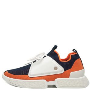 エルメス HERMES スニーカー エキスパート EXPERT ファブリック レザー ネイビーXオレンジXホワイト #41.5 紺 白 スリッポン メッシュ レザー 新品 未使用 H221896Z 【保存袋】 【中古】