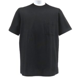 エルメス HERMES 半袖Ｔシャツ H刺繍 Tシャツ コットン ブラック L 黒 【箱】 【中古】