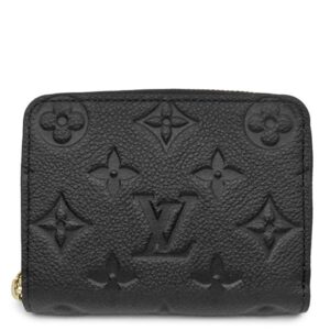 ルイヴィトン LOUIS VUITTON コインケース ジッピー コインパース モノグラムアンプラント ブラック ゴールド金具 ラウンドジップ M28797 RFID 【箱】 【中古】未使用保管品