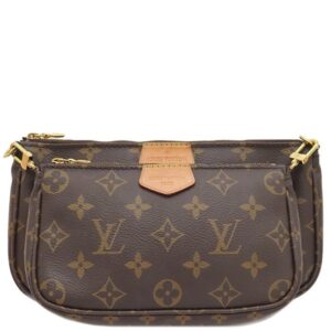 ルイヴィトン LOUIS VUITTON ショルダーバッグ ミュルティ ポシェット アクセソワール モノグラムキャンバス ローズクレール ゴールド金具 茶 M44840 MB3210 【箱】 【中古】