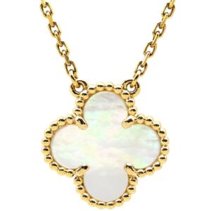 ヴァンクリーフアーペル Van Cleef & Arpels ネックレス ヴィンテージ アルハンブラ ペンダント パールホワイト×イエローゴールド K18YG シェル VCARA45900 【中古】