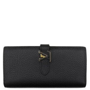 ルイヴィトン LOUIS VUITTON 長財布 LV ヴェルティカル ウォレット グレインレザー ブラック ゴールド金具 二つ折り M81330 RFID 【箱】 【中古】