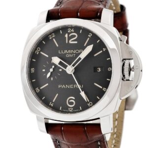 パネライ PANERAI ルミノール 1950 3デイズ GMT アッチャイオ PAM00531 R番 ブラック スモールセコンド メンズ 腕時計自動巻き ブラック 【中古】
