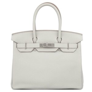 エルメス HERMES ハンドバッグ バーキン30 トゴ パールグレー シルバー金具 グレー D 【箱】 【中古】新品同様品