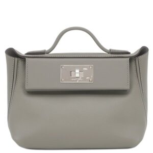 エルメス HERMES 2WAYバッグ サック ヴァンキャトル 24/24 ミニ 21 エバーカラー スイフト グリメイヤー シルバー金具 ショルダー U 【箱】 【中古】新品同様品