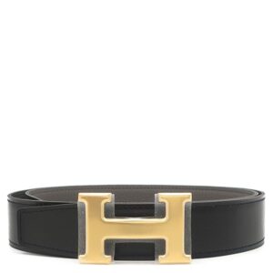 エルメス HERMES ベルト コンスタンスH #95 トゴ ボックスカーフ ブラック×エタン #95 ゴールド金具 新品 未使用 Hバックル リバーシブル キット 2026年製 G 【箱】 【中古】未使用保管品