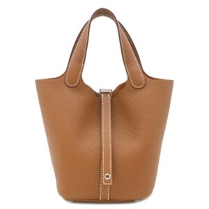 エルメス HERMES ハンドバッグ ピコタンロック 18 PM トリヨンクレマンス ゴールド シルバー金具 新品 未使用 2024年製 W 【箱】 【中古】未使用保管品