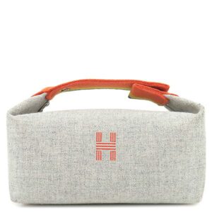 エルメス HERMES ポーチ ブリッド ア ブラック PM ロカバール ウール バージンウール グリスフランネル シルバー金具 ハンドバッグ バニティ 【中古】