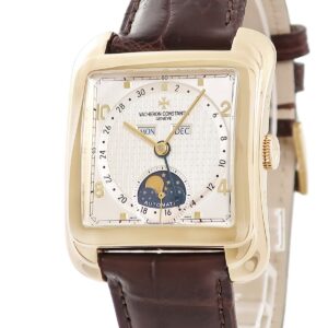 ヴァシュロン・コンスタンタン VACHERON CONSTANTIN ヒストリーク トレド 47300/000R-9219 K18PG無垢 トリプルカレンダー メンズ 腕時計自動巻き シルバー 【中古】