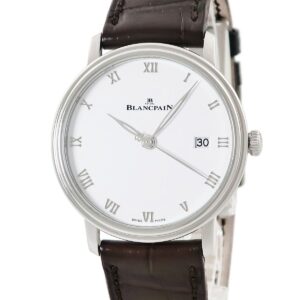 ブランパン BLANCPAIN ヴィルレ ウルトラスリム 6224-1127-55B ホワイト デイト ローマン メンズ 腕時計自動巻き ホワイト 【中古】