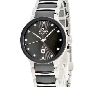 ラドー RADO セントリックス オートマティック ダイヤモンド R30020742 未使用 シースルーバック レディース 腕時計自動巻き ブラック 【中古】