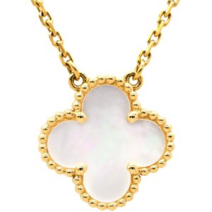 ヴァンクリーフアーペル Van Cleef & Arpels ネックレス ヴィンテージ アルハンブラ ペンダント パールホワイト×イエローゴールド 白 750 18K YG シェル VCARA45900 【箱】 【中古】中古品