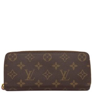 ルイヴィトン LOUIS VUITTON 長財布 ポルトフォイユ クレマンス モノグラムキャンバス フューシャ ゴールド金具 ピンク ラウンドファスナー M60742 CA2116 【中古】
