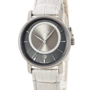 ラドー RADO ダイヤマスター ダイヤモンズ R14064715 未使用 グレー デイト レディース 腕時計クオーツ グレー 【中古】未使用保管品