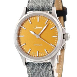 ジン SINN 556 シトリンイエロー 556.CY 新品同様 ラウンド オートマチック バー シースルーバック 限定 メンズ 腕時計自動巻き イエロー 【中古】