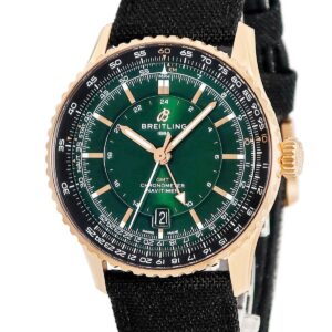ブライトリング BREITLING ナビタイマー オートマチック GMT 41 R32310251L1P1 R32310 K18RG無垢 グリーン メンズ 腕時計自動巻き グリーン 【中古】