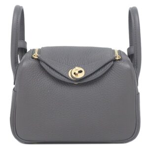 エルメス HERMES ショルダーバッグ リンディ2 ミニ トリヨンクレマンス アルドワーズ ゴールド金具 グレー 2024年製 W 【箱】 【中古】