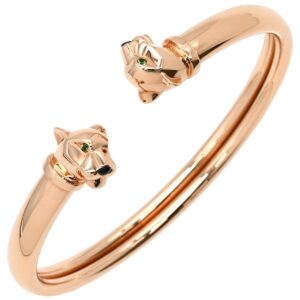 カルティエ Cartier ブレスレット パンテール ドゥ カルティエ ピンクゴールド #17 バングル 18K 750PG オニキス ツァボライト N6711617 【箱】 【中古】