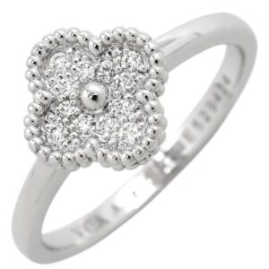 ヴァンクリーフアーペル Van Cleef & Arpels リング 指輪 スウィート アルハンブラ ダイヤ ホワイトゴールド #51(JP11) 750WG 18K 10号 VCARO85800 【中古】新品同様品