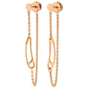 エルメス HERMES ピアス シェーヌダンクル ミニ パンク ローズゴールド ピンクゴールド ローズ Au750 18K 18金 ドロップ スイング H217531B 00 【中古】新品同様品