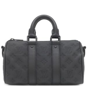 ルイヴィトン LOUIS VUITTON 2WAYバッグ キーポル バンドリエール 25 レザー トリヨンレザー ノワール マットブラック金具 黒 ショルダー ミニボストン M20900 RFID 【中古】中古美品