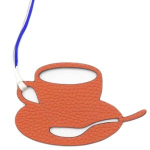 エルメス HERMES バッグチャーム プティアッシュ コーヒーカップ シェーブル トリヨンクレマンス ブラウン×緑 茶 緑 チャーム petit H 【中古】未使用保管品