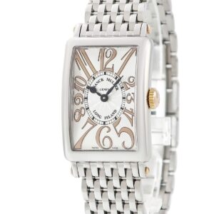 フランクミュラー FRANCK MULLER ロングアイランド レリーフ 902QZRELSTG AC K18PG×SS コンビ ギョウシェ レディース 腕時計クオーツ シルバー 【中古】