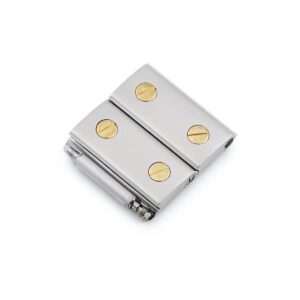カルティエ Cartier 腕時計パーツ 純正 サントス LM用 コマ ステンレススチール K18YG シルバー 2コマ SS製 コマ 替え 交換 予備 ベルト ブレス バンド 13.5mm シルバー 【中古】
