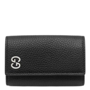 グッチ GUCCI キーケース ダブルG 6連キーケース レザー ブラック シルバー金具 6連 6本 キーリング付き 黒 473924 【箱】 【中古】新品同様品