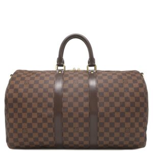 【★3％OFFクーポン】ルイヴィトン LOUIS VUITTON 2WAYバッグ キーポル バンドリエール45 ダミエグラフィットキャンバス ダミエエベヌ ゴールド金具 茶 ボストン 付属品欠品 N41428 MB1199 【中古】中古美品