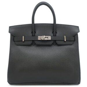 エルメス HERMES ハンドバッグ バーキン25 ヴォーエプソン ブラック シルバー金具 黒 □I刻印 【保存袋】 【中古】