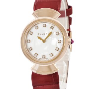 ブルガリ BVLGARI ディーヴァ ドリーム 102840 DVP30G K18PG無垢 純正ダイヤ ホワイト シェル レディース 腕時計クオーツ ホワイト 【中古】中古美品
