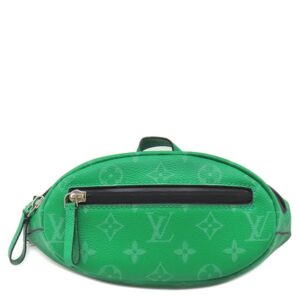 【★3％OFFクーポン】ルイヴィトン LOUIS VUITTON ボディバッグ キャッチ バムバッグ タイガ モノグラムキャンバス カクタスグリーン シルバー金具 緑 黒 モノグラム ウエストバッグ M31035 RFID 【保存袋】 【中古】新品同様品