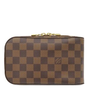 【★3％OFFクーポン】ルイヴィトン LOUIS VUITTON ボディバッグ ジェロニモス ダミエキャンバス ダミエエベヌ ゴールド金具 ウエストバッグ 旧型 N51994 CA0045 【中古】中古美品