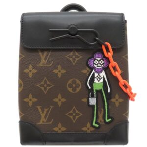 ルイヴィトン LOUIS VUITTON ショルダーバッグ スティーマーXS モノグラムキャンバス レザー モノグラム×ブラック マットブラック金具 LVフレンド アップリケ 茶 黒 M80327 RFID 【保存袋】 【中古】