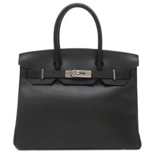 エルメス HERMES ハンドバッグ バーキン30 アルデンヌ ブラック シルバー金具 黒 □G 【保存袋】 【中古】