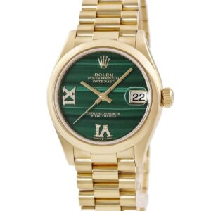 ロレックス ROLEX デイトジャスト 31 278248 ランダム番 K18YG無垢 純正ダイヤ マラカイト グリーン レディース 腕時計自動巻き グリーン 【中古】