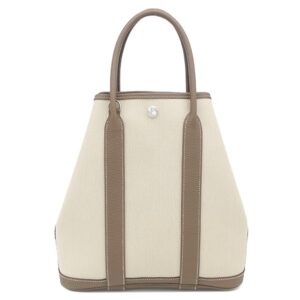 エルメス HERMES 2WAYバッグ ガーデンファイル PM ネゴンダ トワルミリタリー エトゥープ×べトン シルバー金具 グレージュ トート ショルダー トワルミリテール 縦型 Z 【保存袋】 【中古】新品同様品