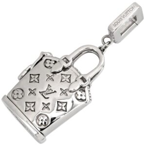 【★3％OFFクーポン】ルイヴィトン LOUIS VUITTON ペンダントトップ バッグモチーフ チャーム ホワイトゴールド モノグラム ネックレストップ 18K 750 WG 【中古】中古品