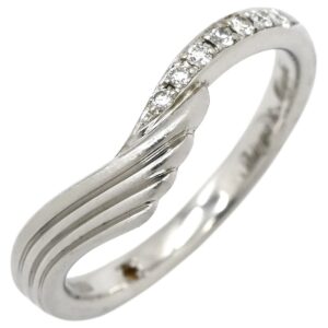 リング 指輪 ダイヤモンド 0.06ct リング プラチナシルバー 1P 1粒 1石 プラチナ デザインリング 名前入り 7.5号 【中古】中古品
