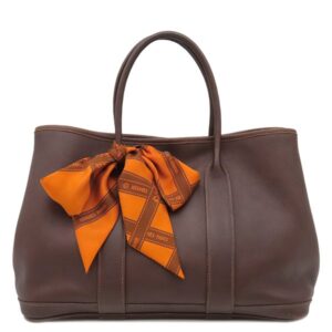 エルメス HERMES トートバッグ ガーデンツイリー TPM ヴォースイフト ハバナ 茶 ボルデュックリボン □I 【中古】中古品