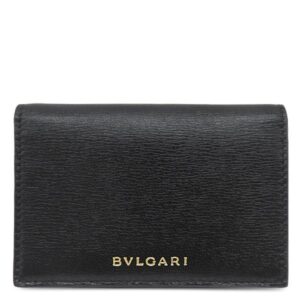 ブルガリ BVLGARI カードケース ビー ゼロワン レザー ブラック ゴールド金具 黒 カード入れ 名刺入れ 288236 【中古】中古美品