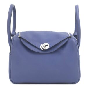 エルメス HERMES 2WAYバッグ リンディ 26 トレサージュ ヴォースイフト ヴォーエプソン ブルーブライトン×カプシーヌ×ブルーサフィール シルバー金具 青 C 【保存袋】 【中古】中古美品
