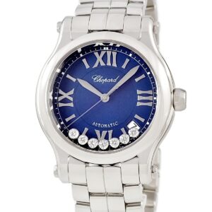ショパール CHOPARD ハッピースポーツ 36 オートマティック 278559-3009 純正ダイヤ 青 デイト メンズ レディース 腕時計自動巻き ブルー 【中古】中古美品