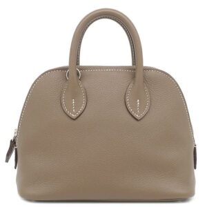 エルメス HERMES 2WAYバッグ ボリード1923 ミニ ヴェルソ エバーカラー エトゥープ×ルージュトマト シルバー金具 グレージュ 赤 バイカラー W刻印(2024年製) 【保存袋】 【中古】