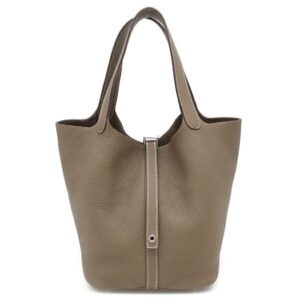 エルメス HERMES ハンドバッグ ピコタンロックMM トリヨンクレマンス エトゥープ シルバー金具 グレージュ Z刻印 【保存袋】 【中古】
