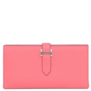 エルメス HERMES 長財布 ベアンスフレ ヴォーエプソン ローズアザレ シルバー金具 ピンク A 【箱】 【中古】未使用保管品