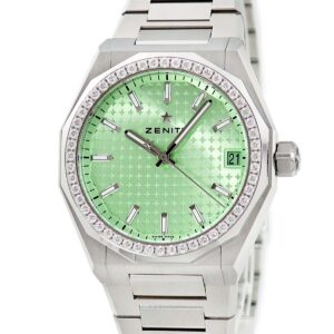 ゼニス ZENITH デファイ スカイライン 36 16.9400.670/61.I001 純正ダイヤ 緑 グリーン 星 メンズ レディース 腕時計自動巻き グリーン 【中古】