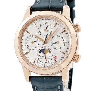 ジャガールクルト JAEGER LECOULTRE マスター グランド メモボックス 146.240.952B 146.2.95 メーカーOH済 K18RG 永久 メンズ 腕時計自動巻き シルバー 【中古】